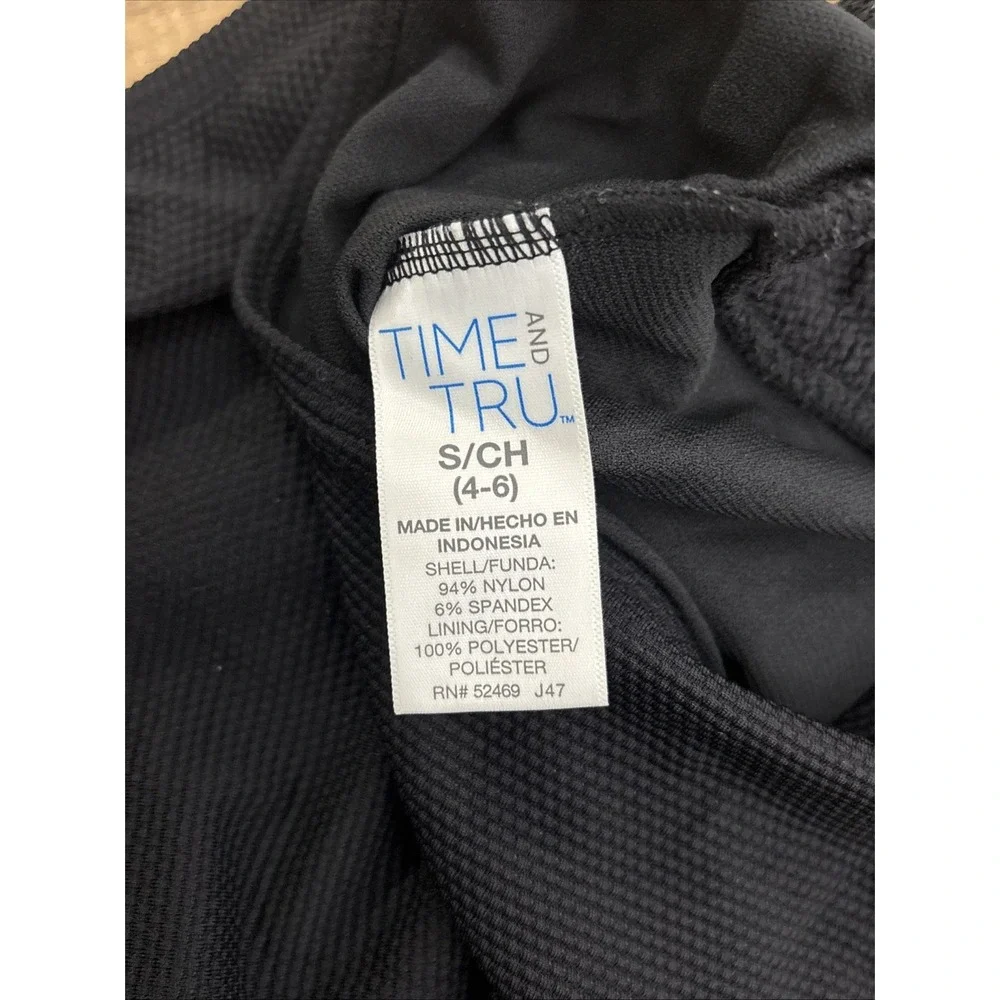 Time And Tru Full Body‎ Swimsuit Women's Small (4/6) Black